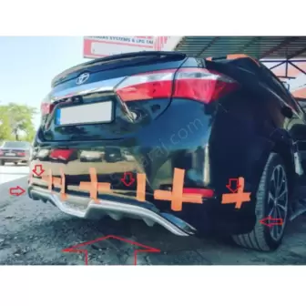 Toyota Corolla 2013-2018 Arka Tampon Eki resim3