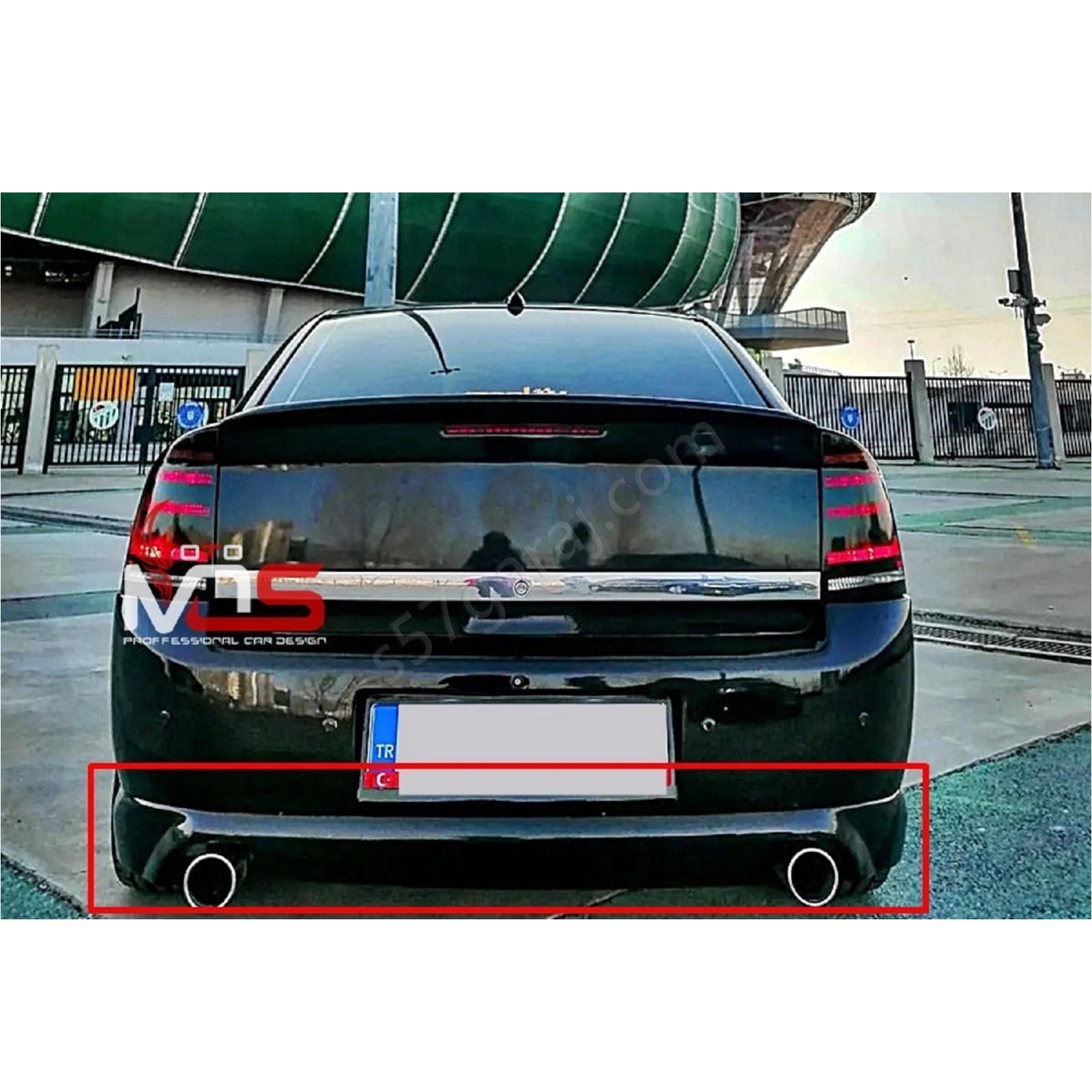 Opel Vectra C Çift Çıkış Egzozlu Arka Tampon Eki
