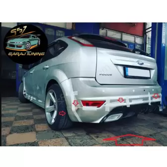 Ford Focus 2.5 Egzoz Görünümlü Arka Tampon Eki resim2