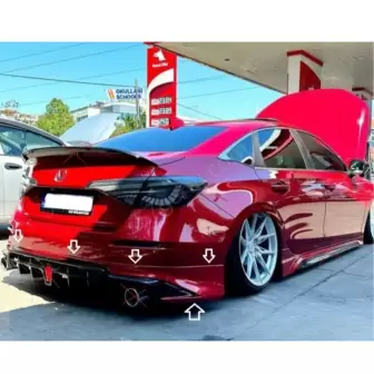Honda Civic Fei1 Arka Tampon Eki Difüzörlü resim2