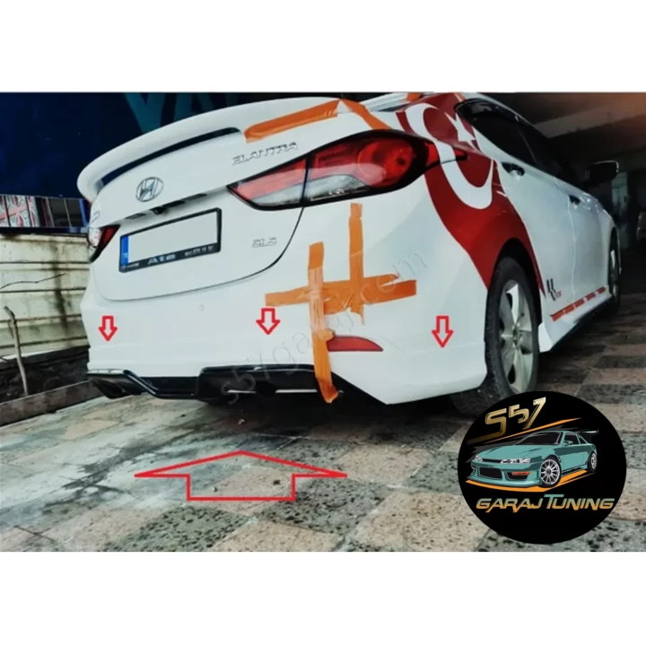Hyundai Elantra 2010-2013 Arka Tampon Eki