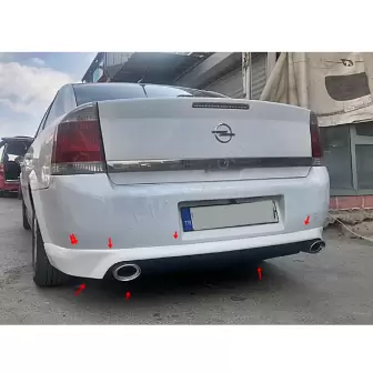 Opel Vectra C Çift Çıkış Egzozlu Arka Tampon Eki resim3