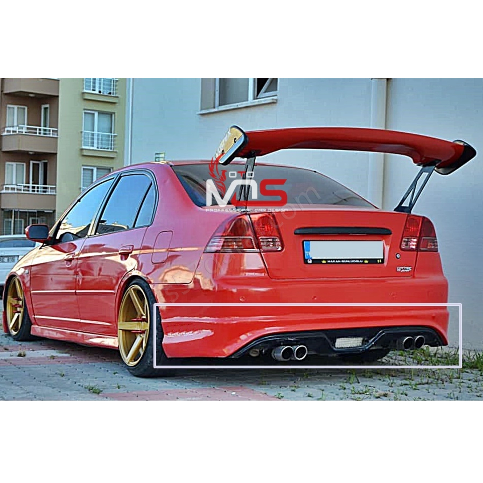 Honda Civic Vtec2 Custom Arka Tampon Eki