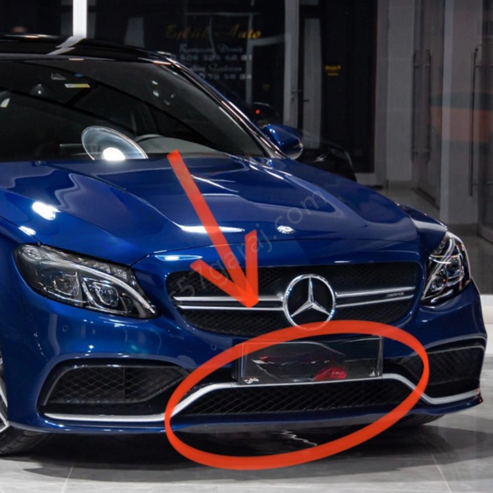 Mercedes C63 Ön Tampon Orta Şerit Parçası