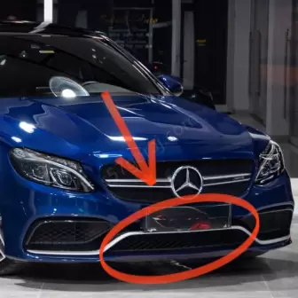 Mercedes C63 Ön Tampon Orta Şerit Parçası resim1
