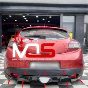 Renault Megane 3 Rs Görünümlü Difüzör resim1