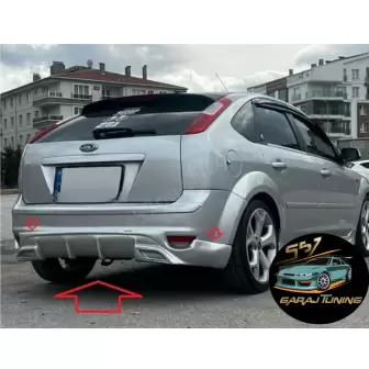 Ford Focus 2 Egzoz Görünümlü Arka Tampon Eki resim1