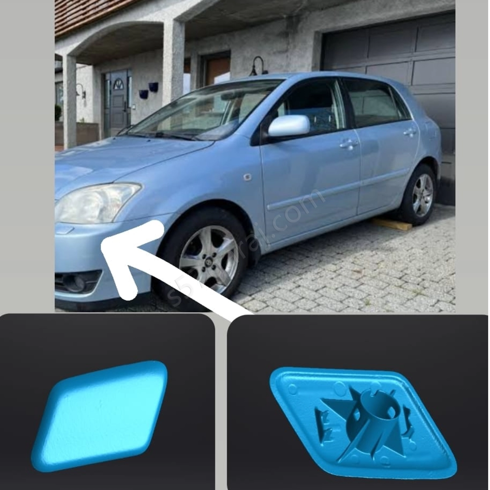 Toyota Corolla Hb 2001-2007 Far Yıkama Kapakları