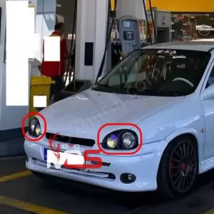 Opel Corsa B Morette Far Çerçevesiz resim4