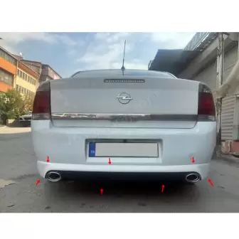 Opel Vectra C Çift Çıkış Egzozlu Arka Tampon Eki resim2