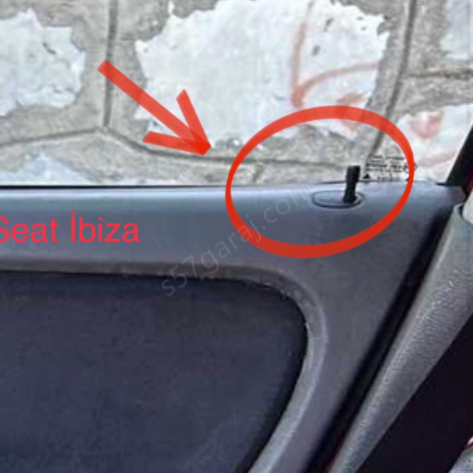 Seat İbiza 1998-2004 Kapı Kilit Düğme Çerçevesi