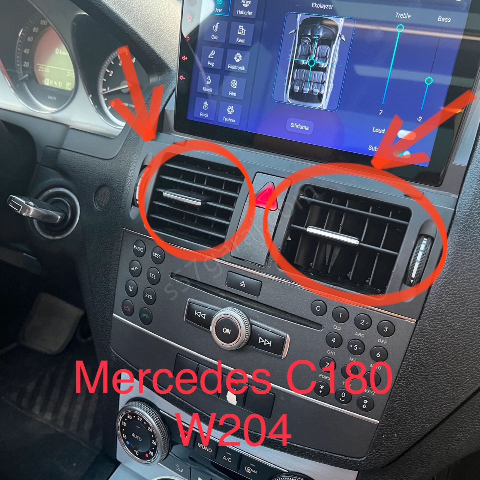 Mercedes W204 C180 Izgara Çubukları