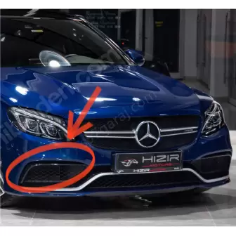 Mercedes W205 C63 Sis Farı Çerçevesi resim1