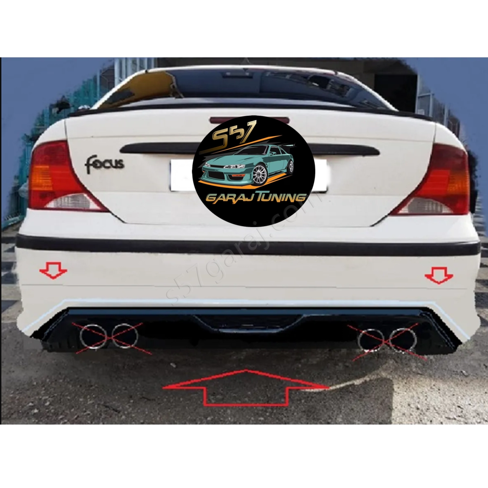Ford Focus 1 Custom Arka Tampon Eki