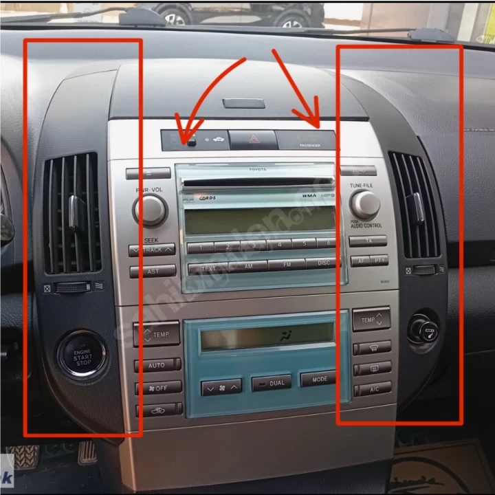 Toyota Verso Havalandırma Çerçevesi