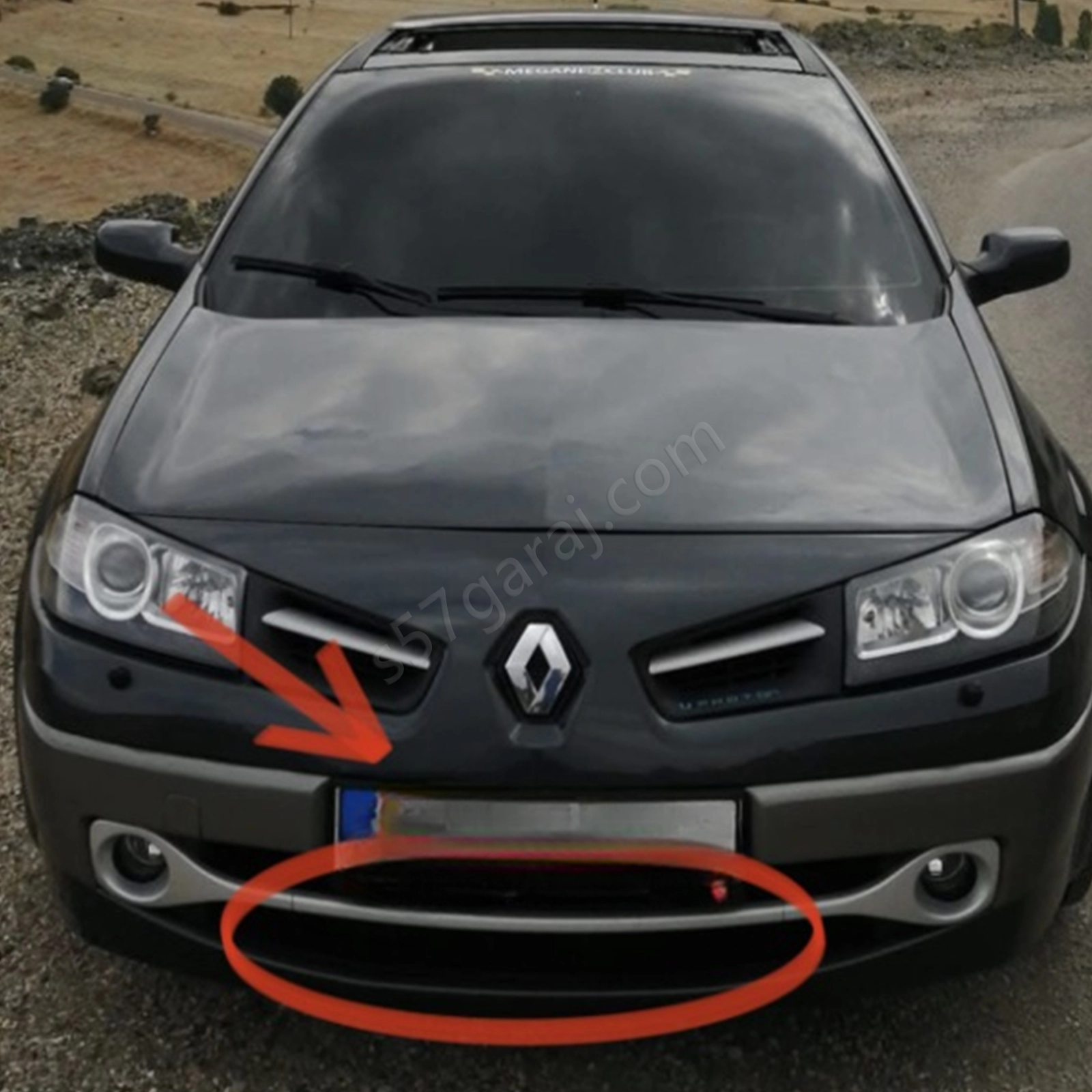 Megane 2 Sis Farı Çerçevesi Orta Çıtası