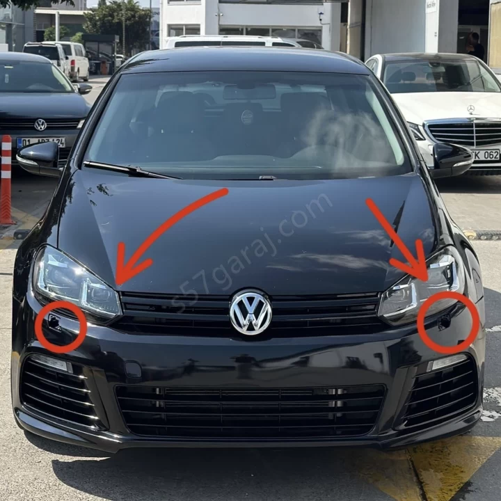 Volkswagen Golf 6.5 Far Yıkama Kapakları